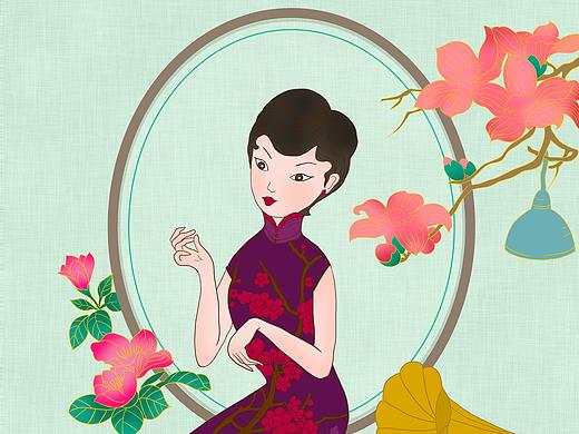 旗袍复古女人