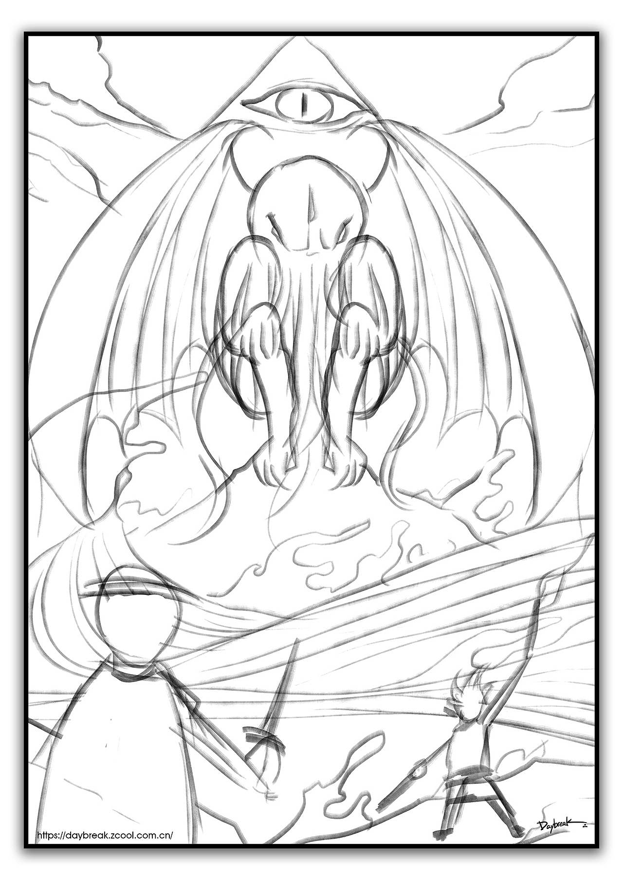 克苏鲁的呼唤（图ZMTM1ODU5ODQw） - 商业插画 - 站酷设计师银河电波原创素材 - 站酷ZCOOL