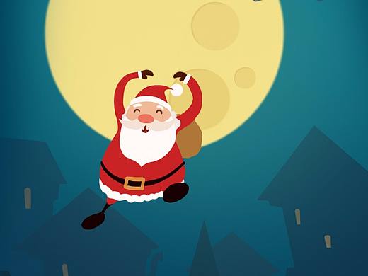 圣诞节H5界面插画设计