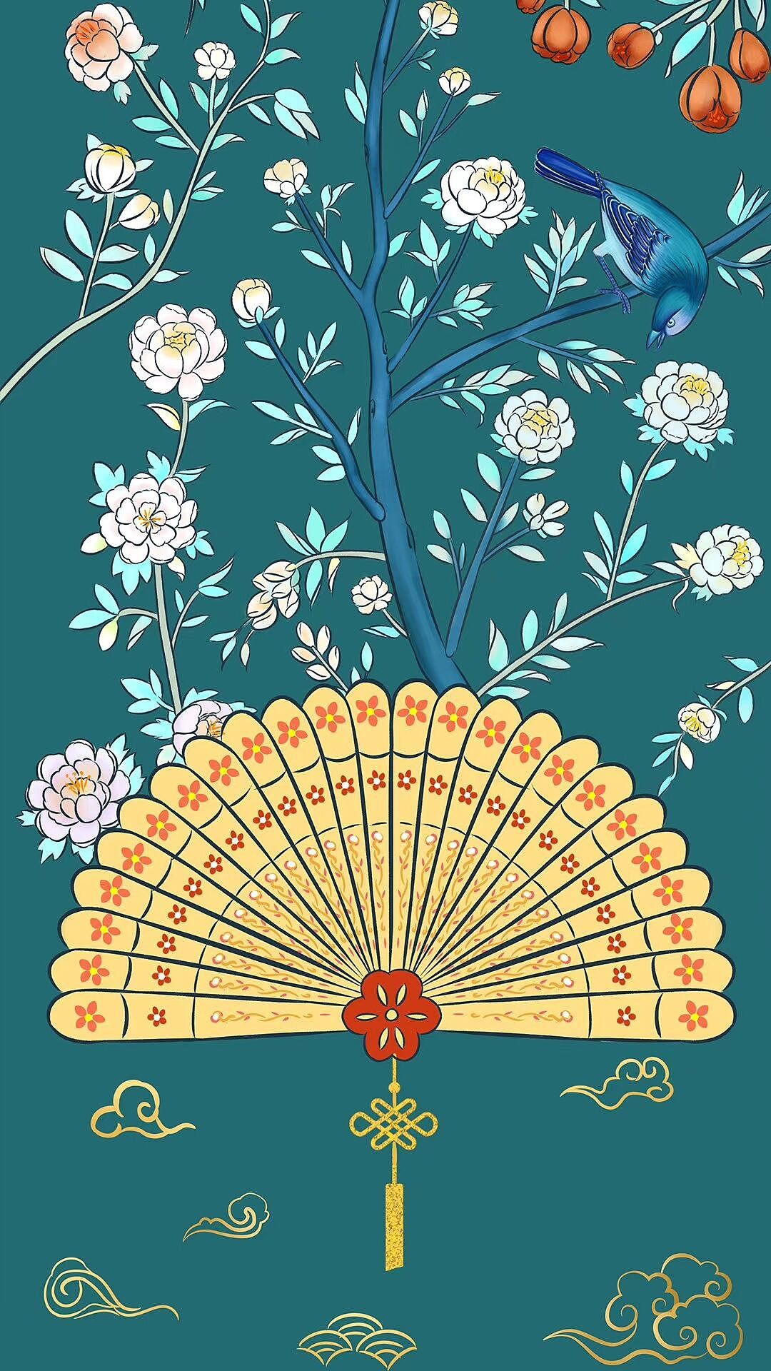 原创古风唯美宫廷中国风商业插画板绘，手机壳插画设计（图ZMjIzOTI2NTA4） - 商业插画 - 站酷设计师素香插画原创素材 - 站酷ZCOOL