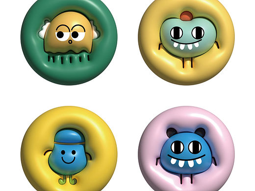 怪仔家族ip 卡通形象3d