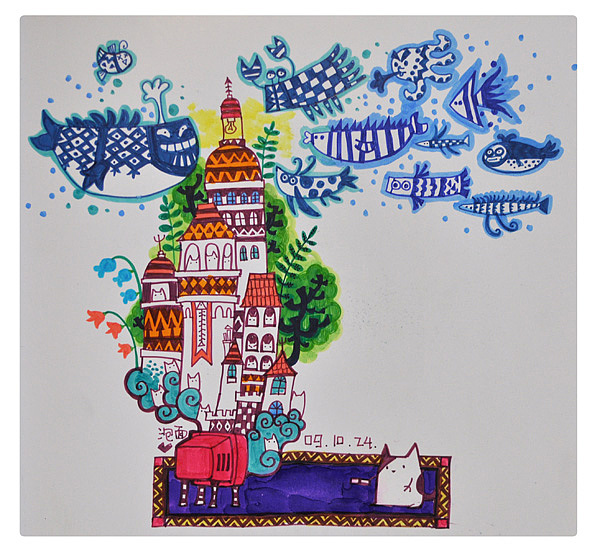 之前的水彩笔涂鸦本子～希望大家喜欢（图ZMTAwNjY5MjA=） - 创作习作 - 站酷设计师还是一碗泡面原创素材 - 站酷ZCOOL