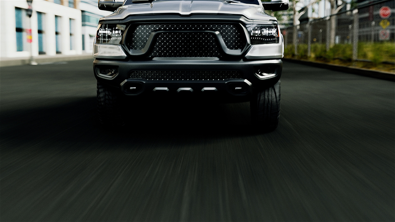 汽车皮卡后盖三维动画,xp下雨-redshif渲染器