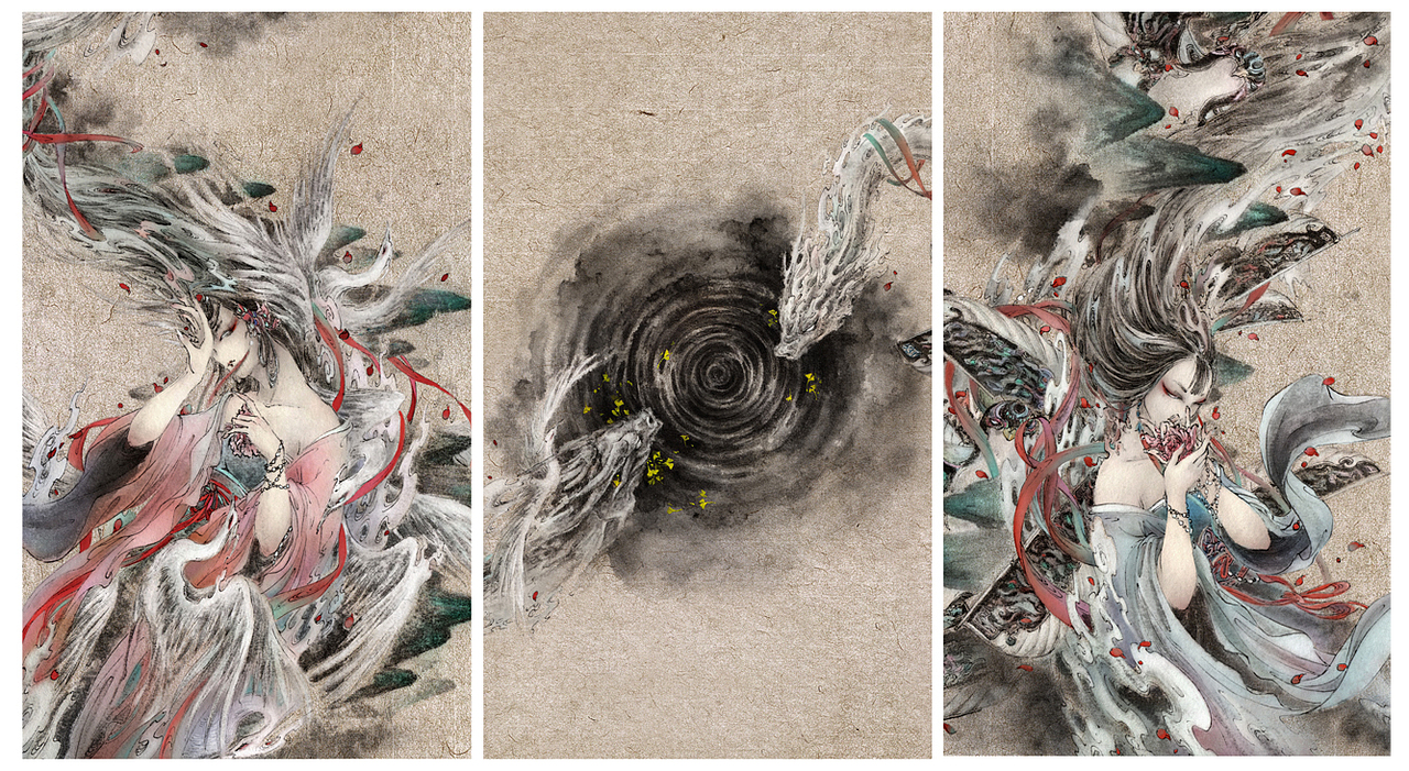 【中国百鬼】菌人,钟馗,山鬼夔···及近期的几幅练习