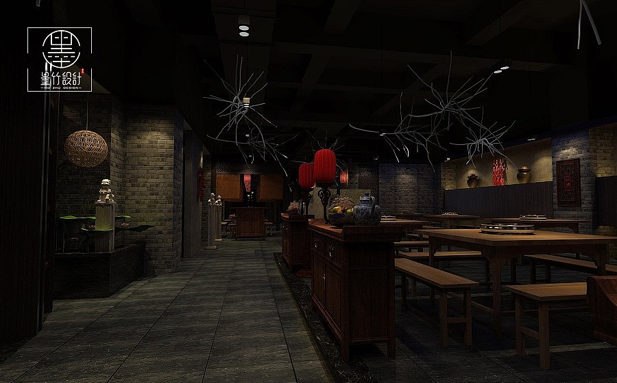 莽子火锅店设计(郑州店)| 重庆火锅店设计公司
