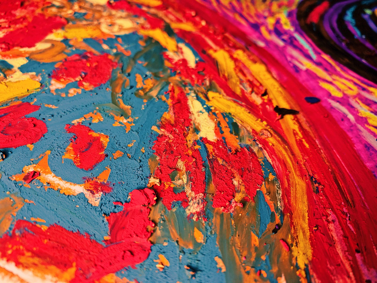 油画棒作品《火星》