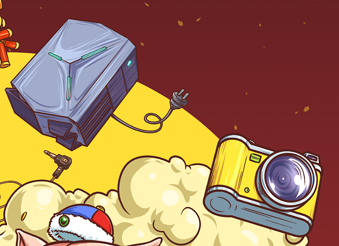 迟来的贺图丨祝大家新年快乐猪事顺利（图ZMTQzOTE5Nzk2） - 商业插画 - 站酷设计师伊布MrThorn原创素材 - 站酷ZCOOL