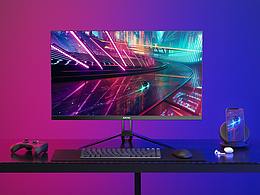 显示器场景与主图渲染