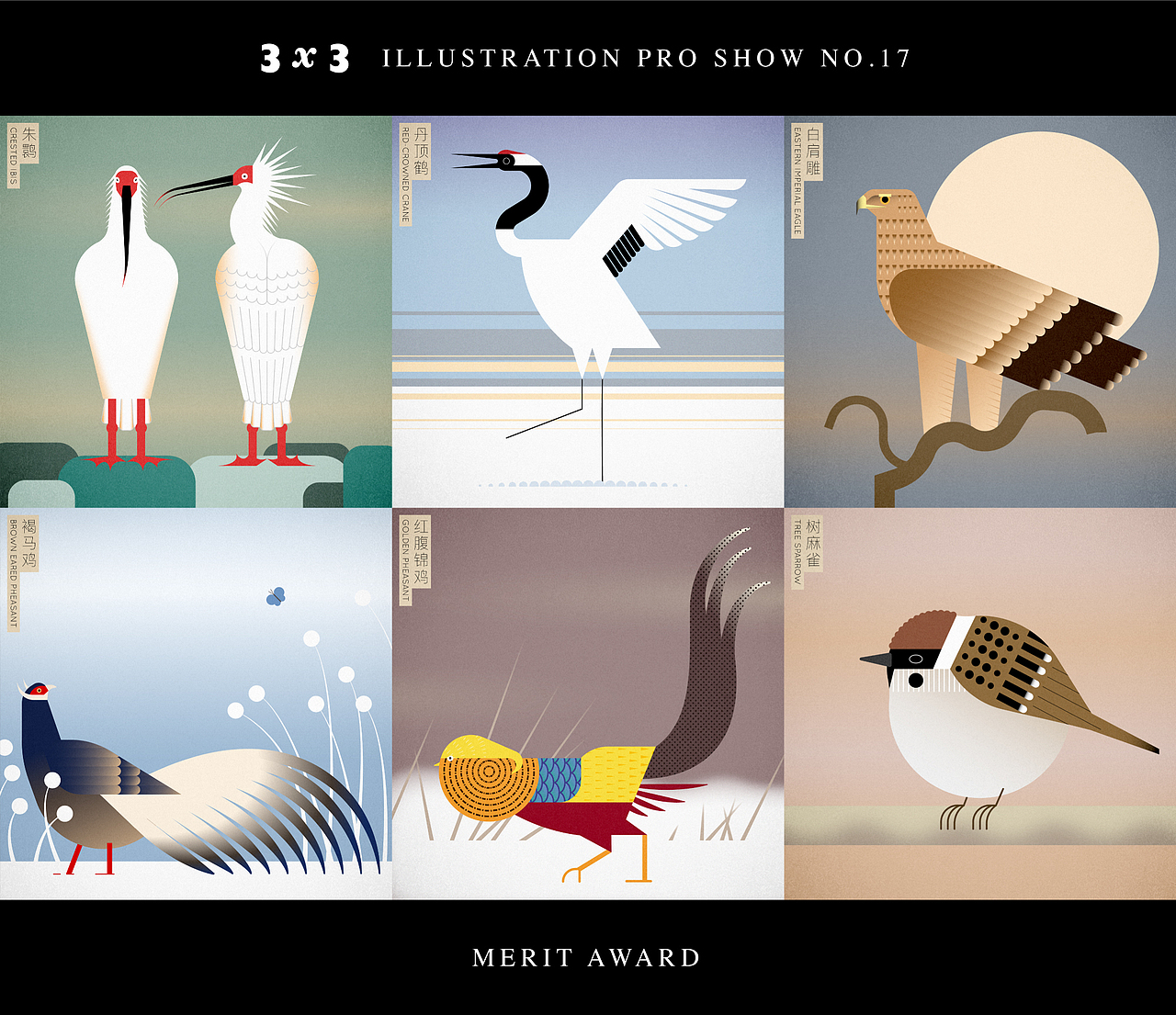 中国鸟 Birds of China - 3x3国际插画大赛获奖（图ZMjE0MDA1MDQ0） - 艺术插画 - 站酷设计师阿好reneehao原创素材 - 站酷ZCOOL
