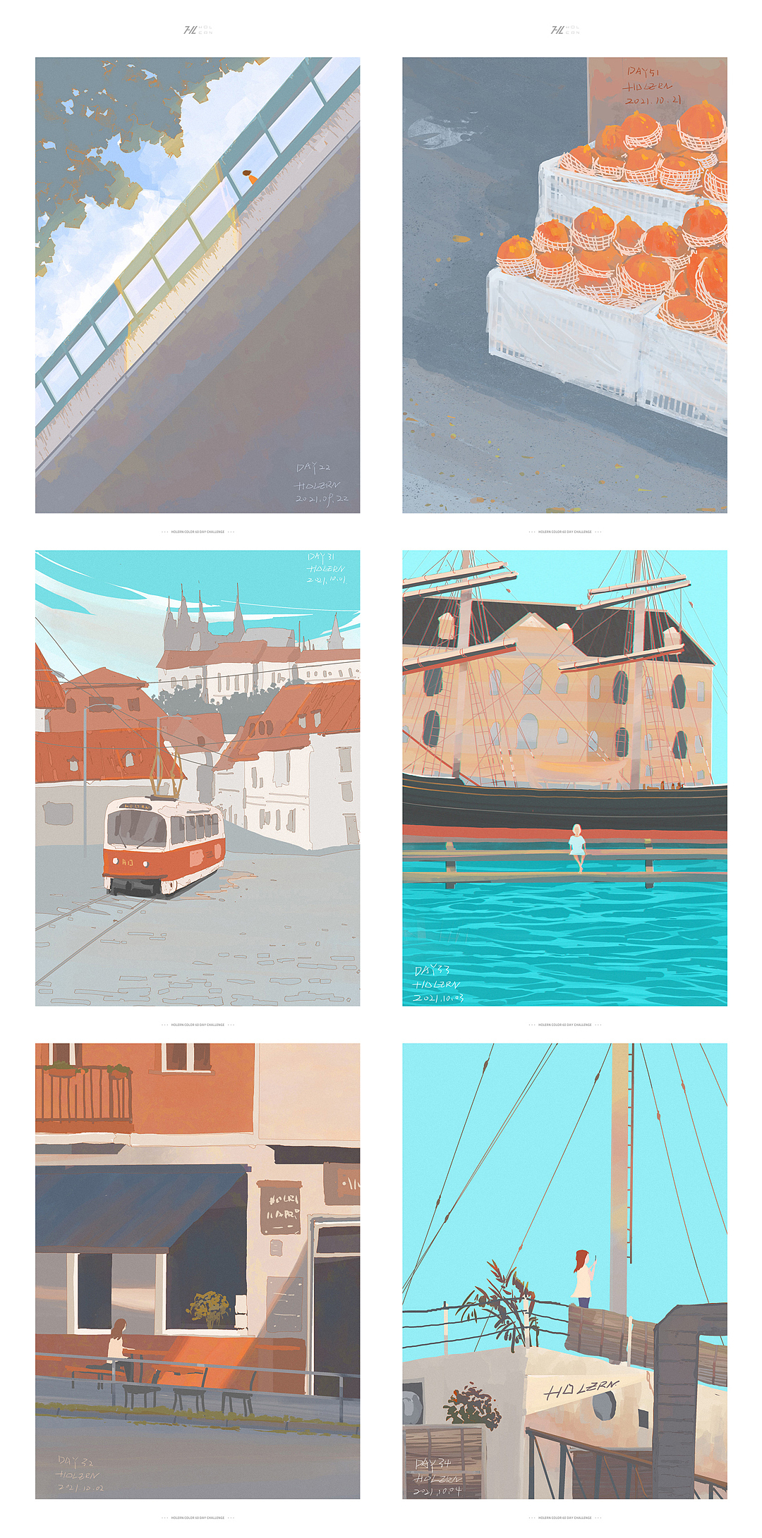 最近两个月的色彩速涂（图ZMjc1ODk2MzMy） - 商业插画 - 站酷设计师Holern原创素材 - 站酷ZCOOL