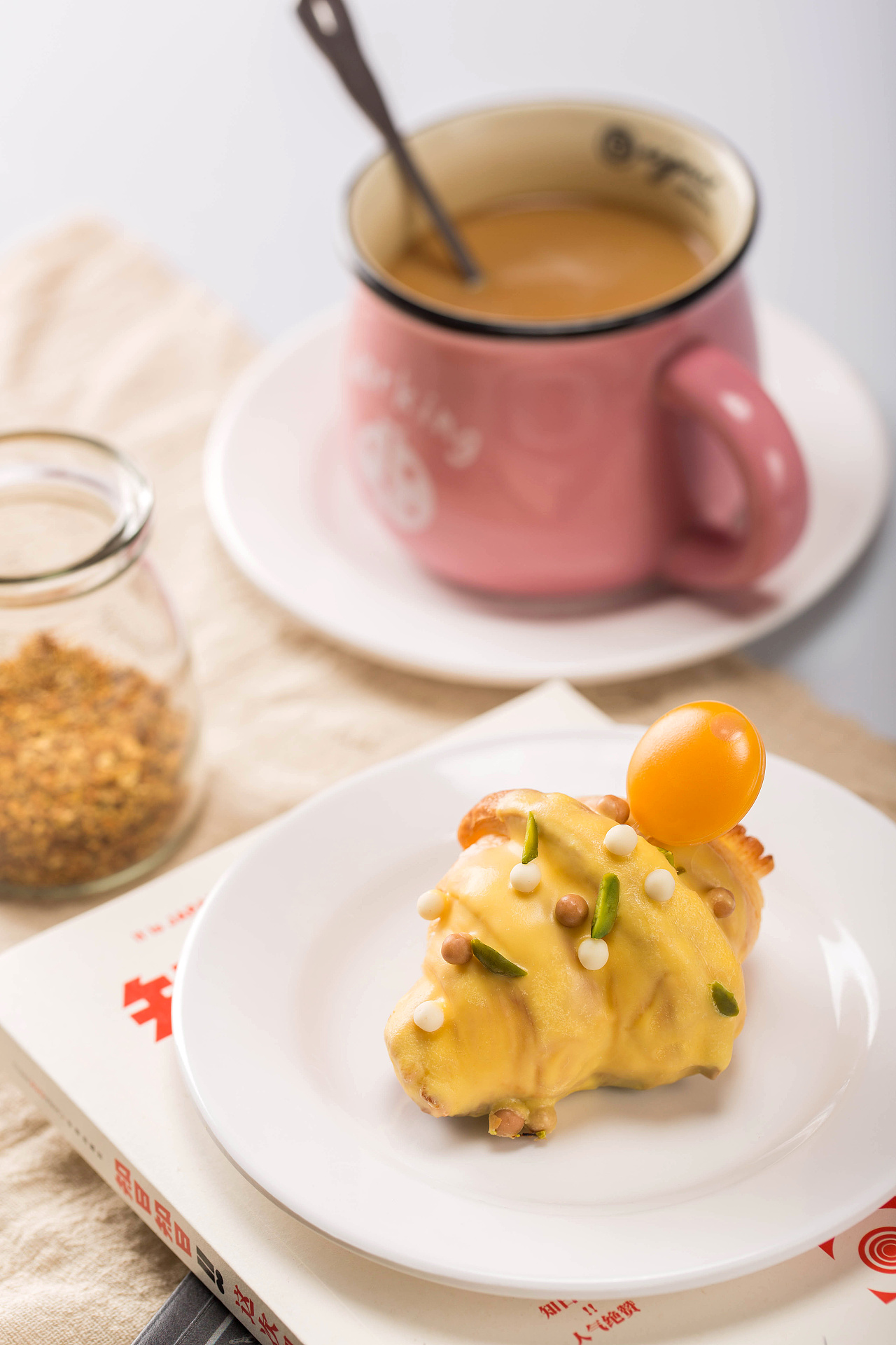 小甜心可颂蛋糕拍摄