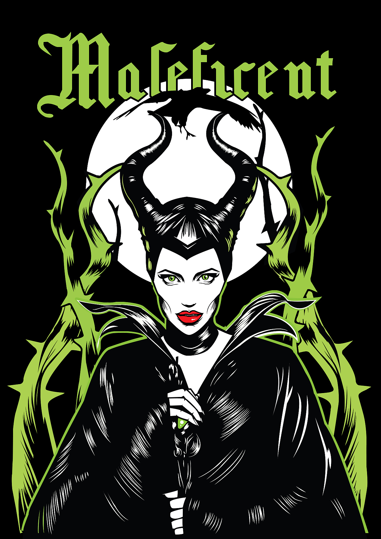 沉睡魔咒|插画|艺术插画|麋鹿与你_临摹作品-站酷zcool