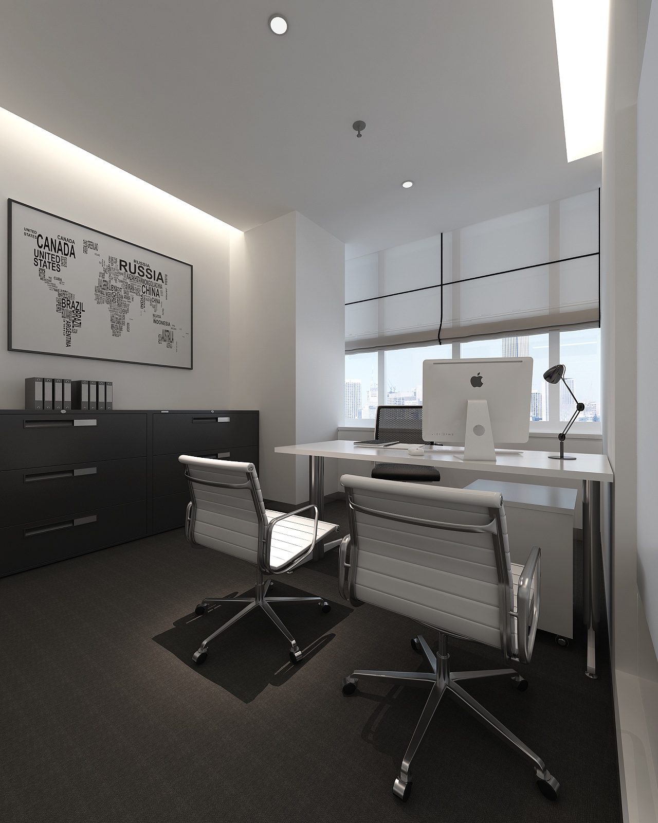 总经理办公室效果图|空间|家装设计|Z71822009 - 原创作品 - 站酷 (ZCOOL)