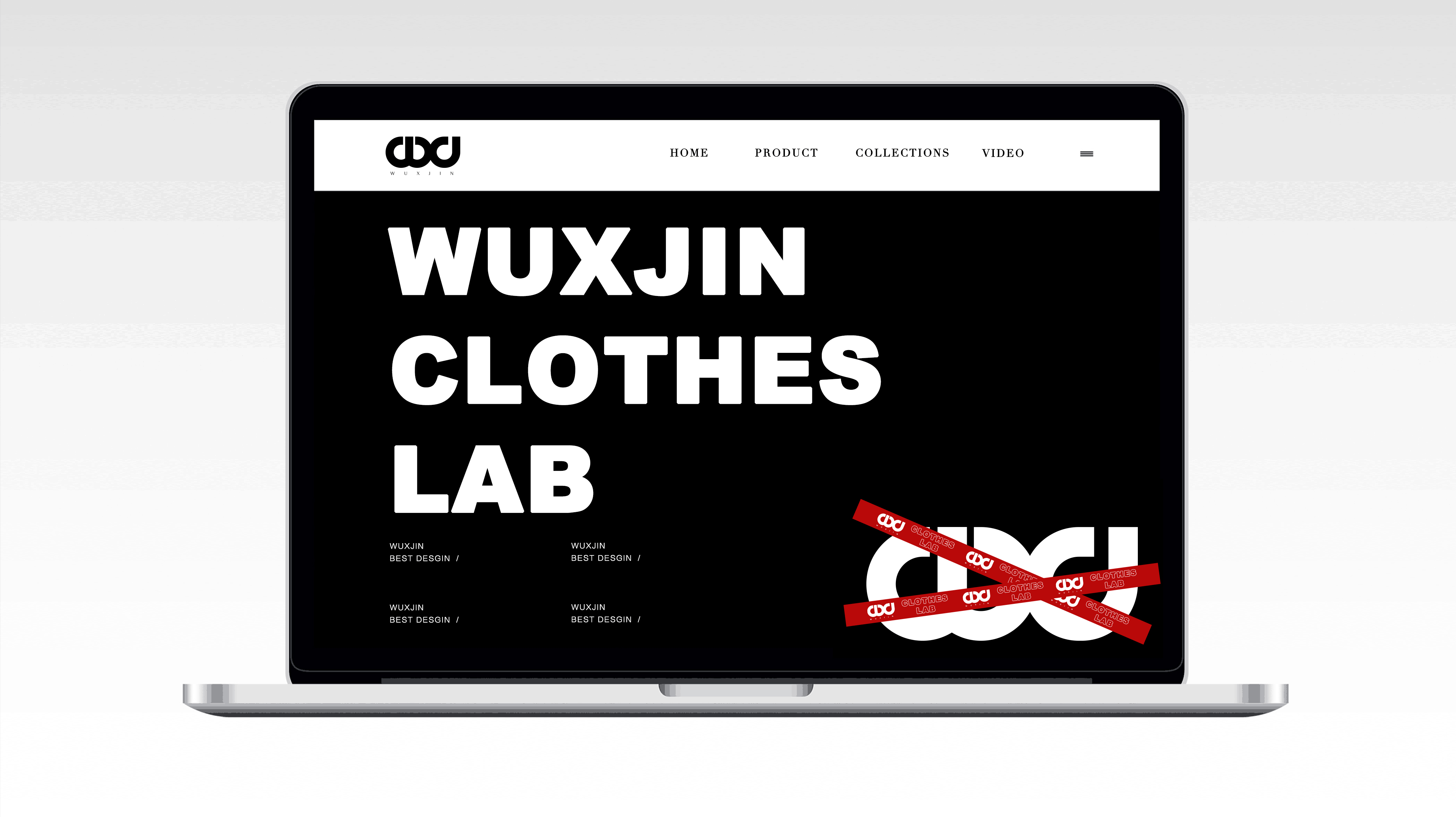 《WU X JIN》男装logo展示