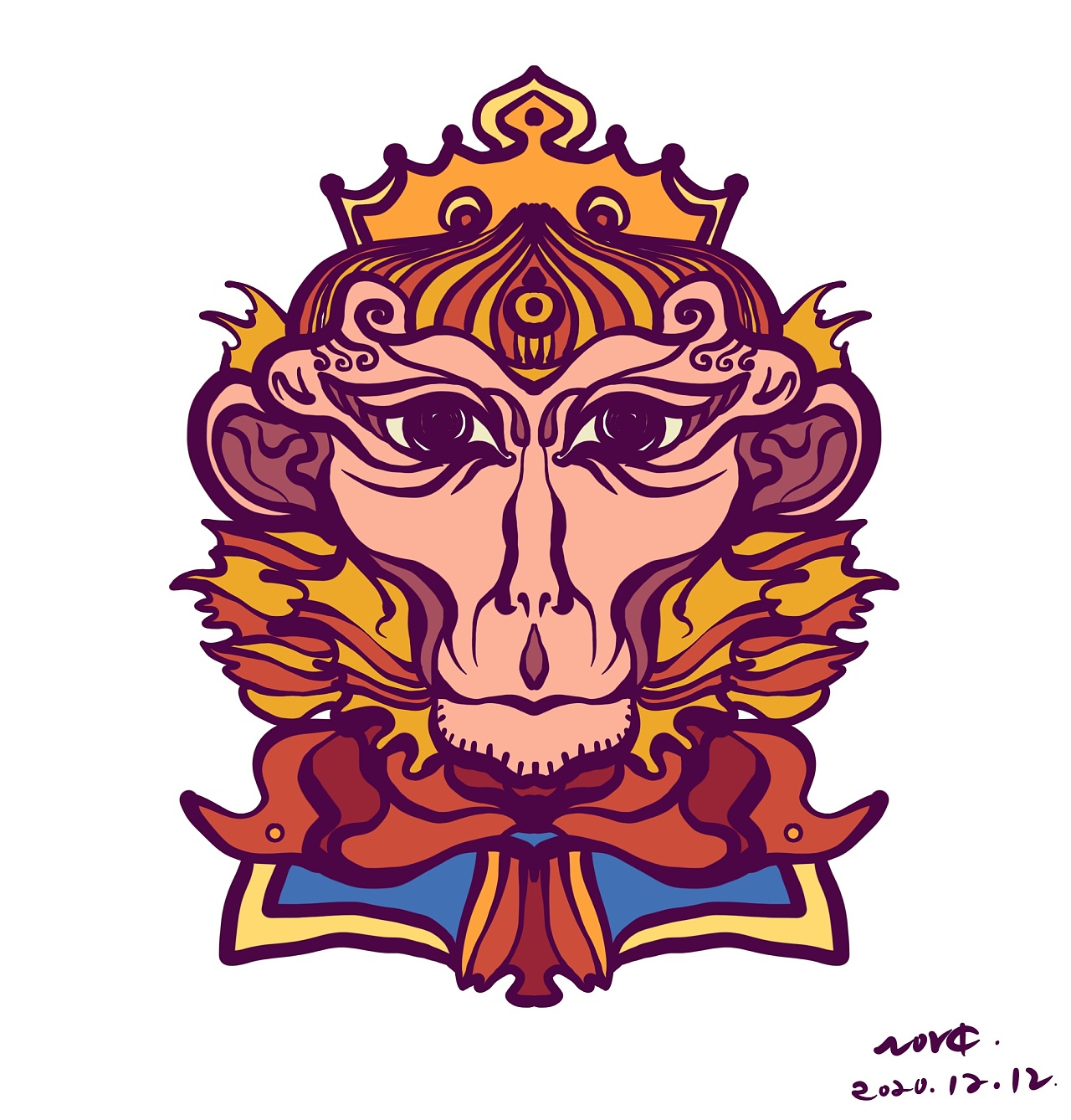 申猴——(十二生肖～叭咪叭咪哄～系列插画)