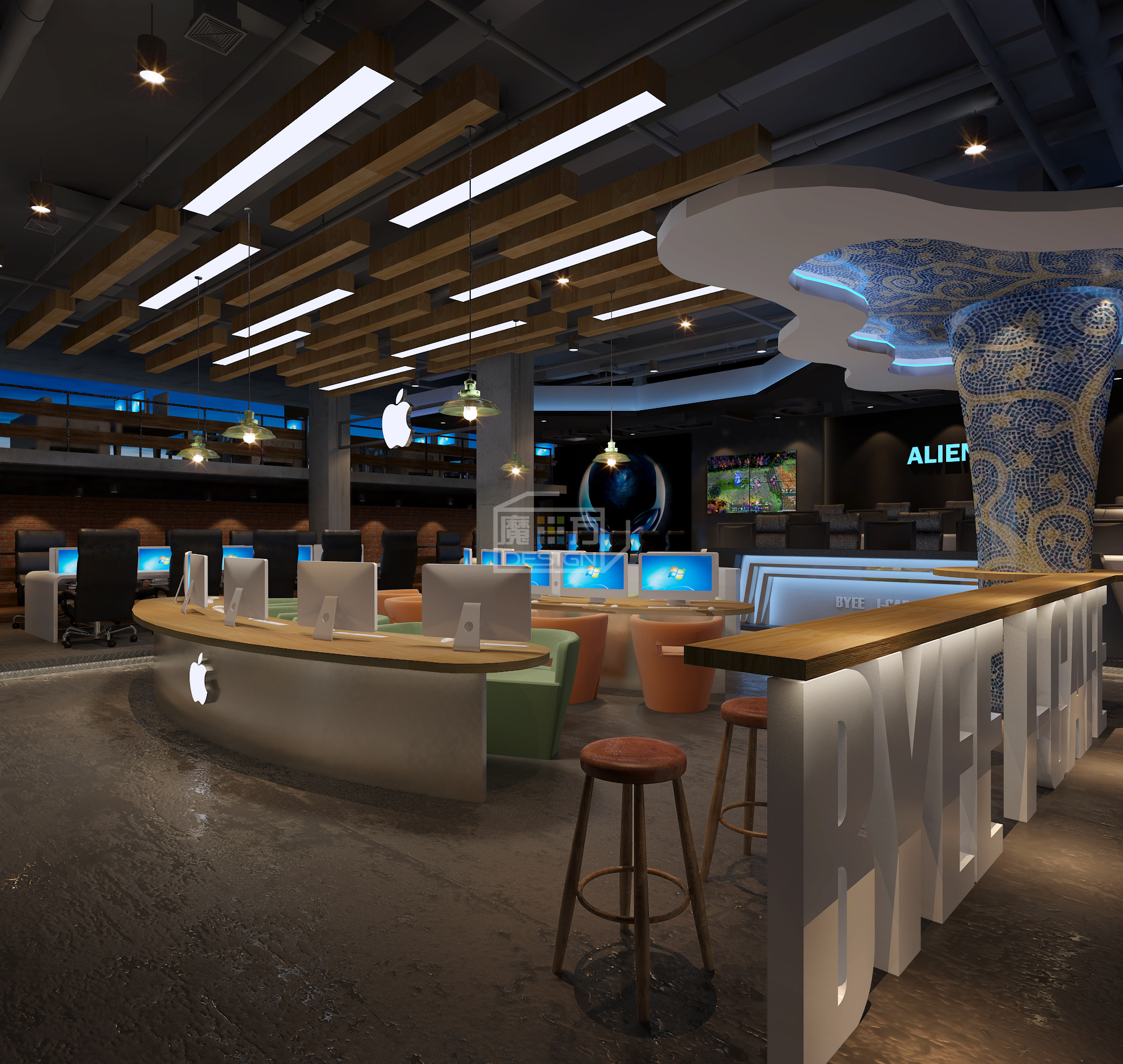 四个网咖空间设计案例