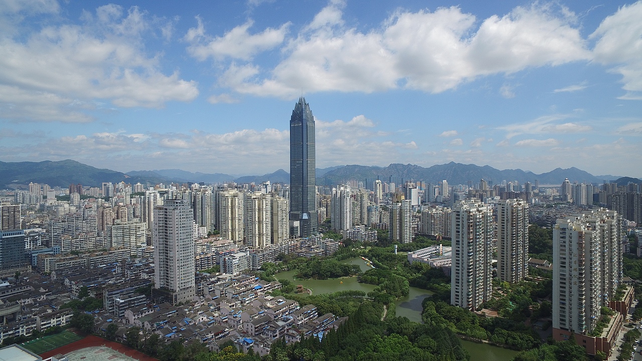 温州世贸大厦 马鞍池公园