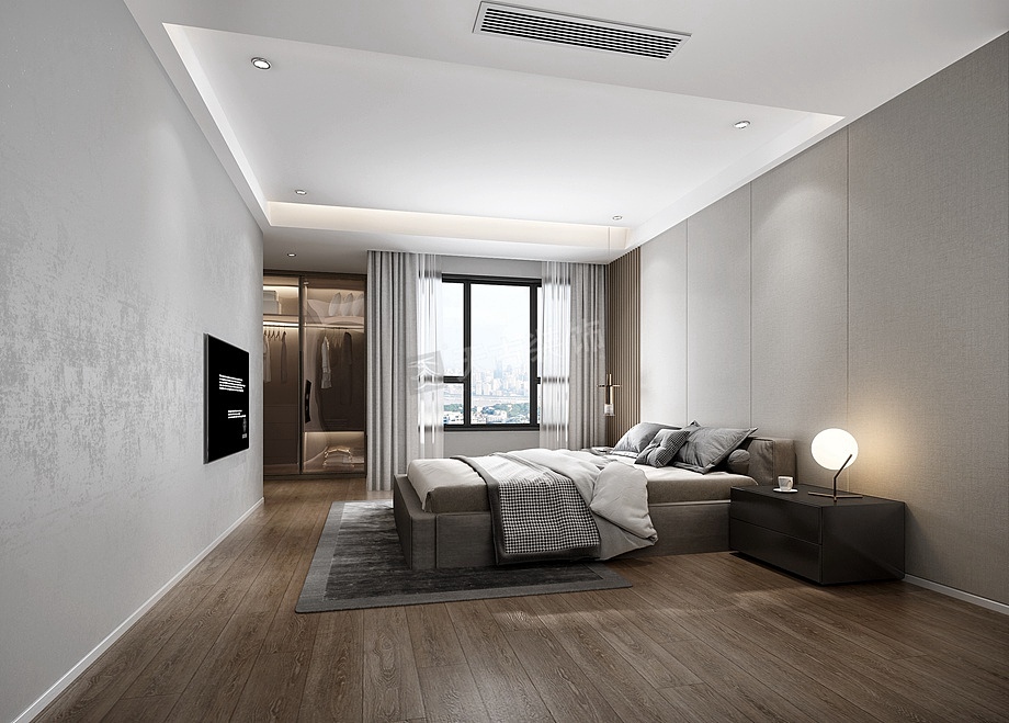 华宇旭辉御璟湖山装修,灰色调现代简约设计图