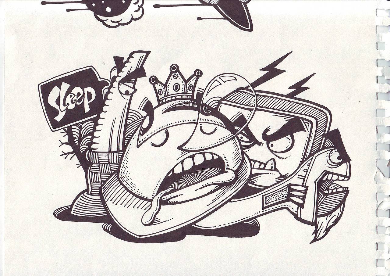 纸上涂鸦小作 4幅 过程图（图ZMTY4Njg3Mjg=） - 绘画 - 站酷设计师傅淳强画者之旅原创素材 - 站酷ZCOOL