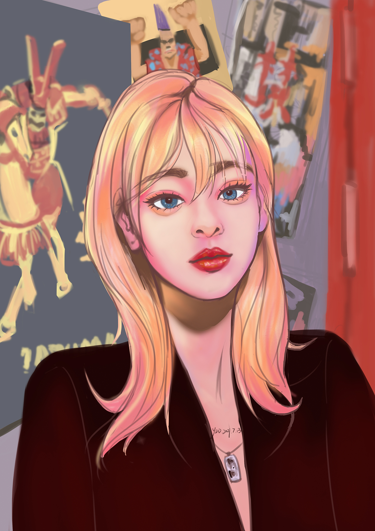 黄头发的小姐姐