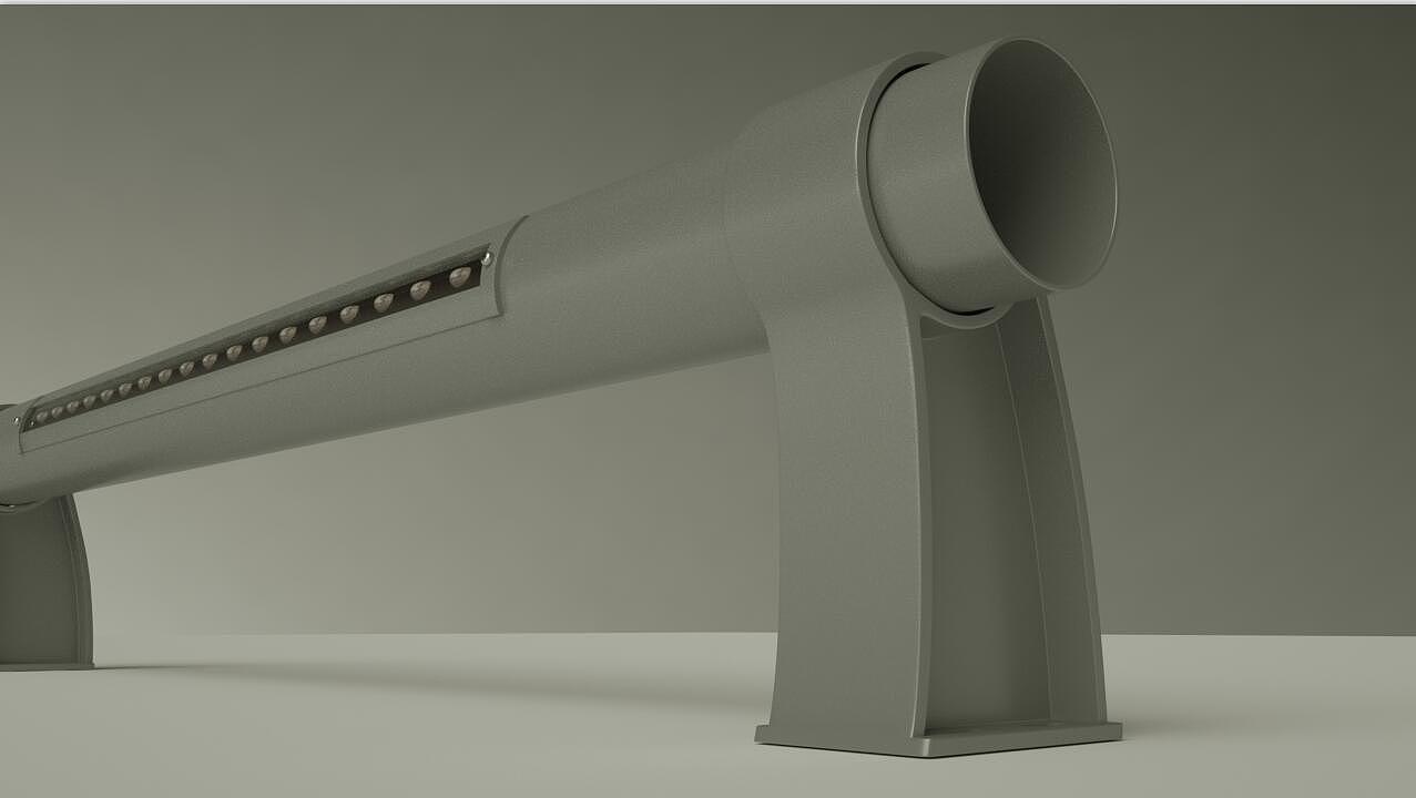 护栏管C4D建模渲染