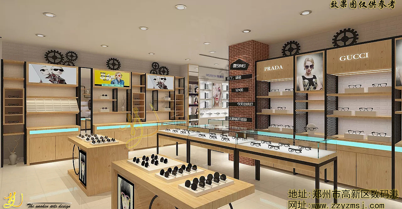 快时尚眼镜店，展柜设计（图ZMTQ5ODM2MjMy） - 家装设计 - 站酷设计师艺之木展柜设计原创素材 - 站酷ZCOOL