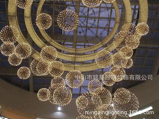 铭星灯饰厂家 商场中庭吊饰 商场空间布置 商业美陈 