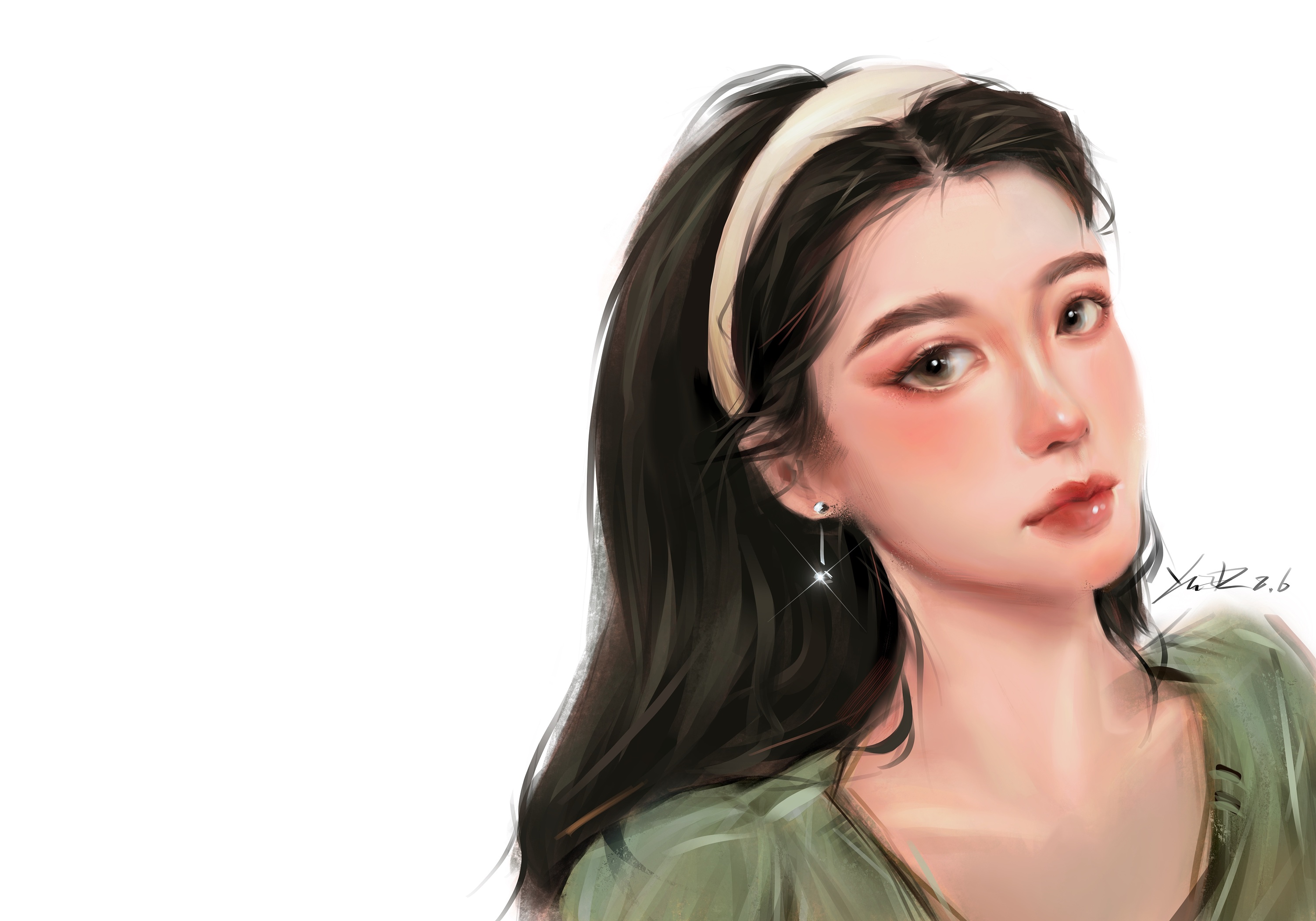 刚学完两个月procreate风格厚涂人像