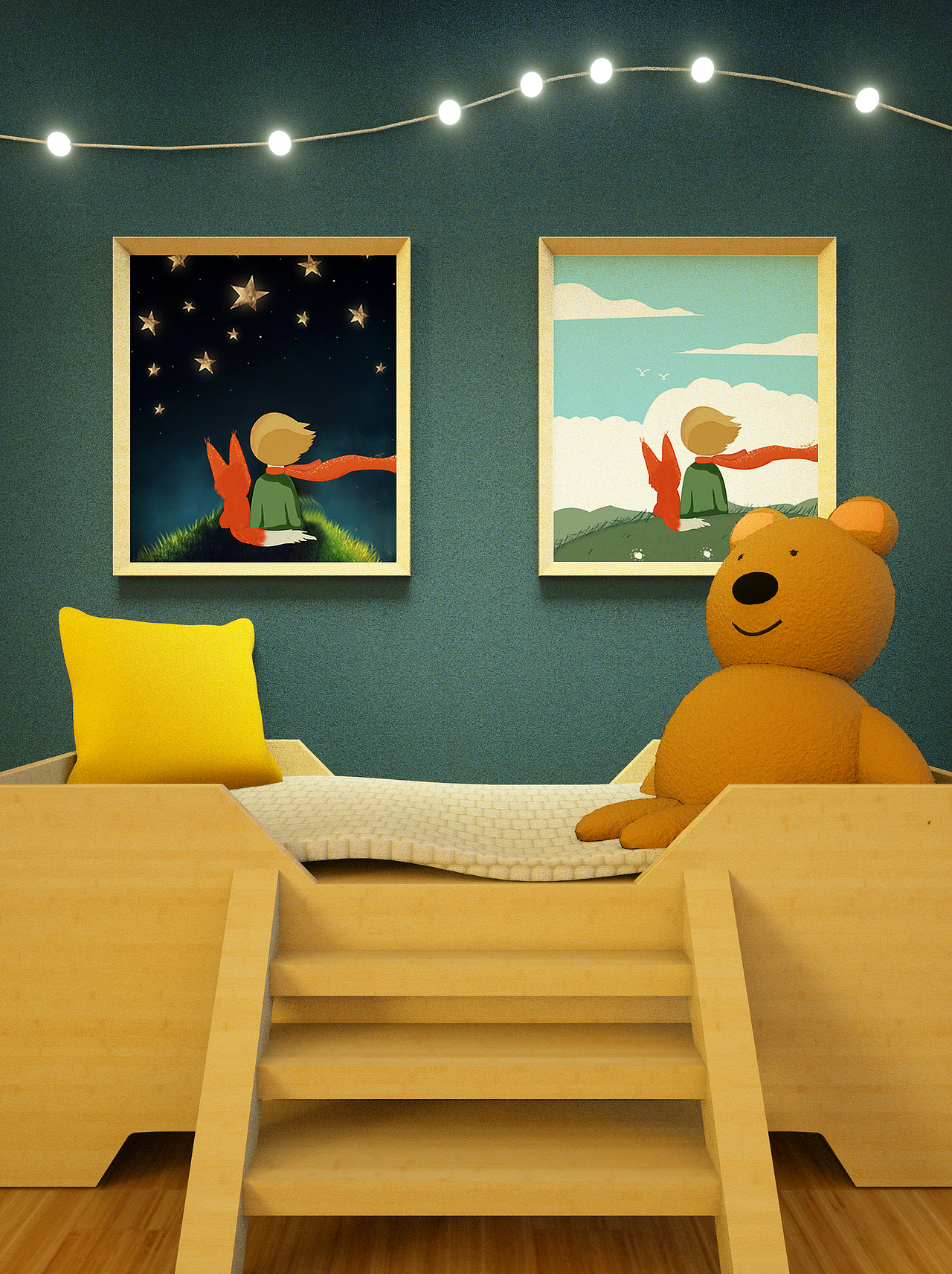 小王子手绘插画