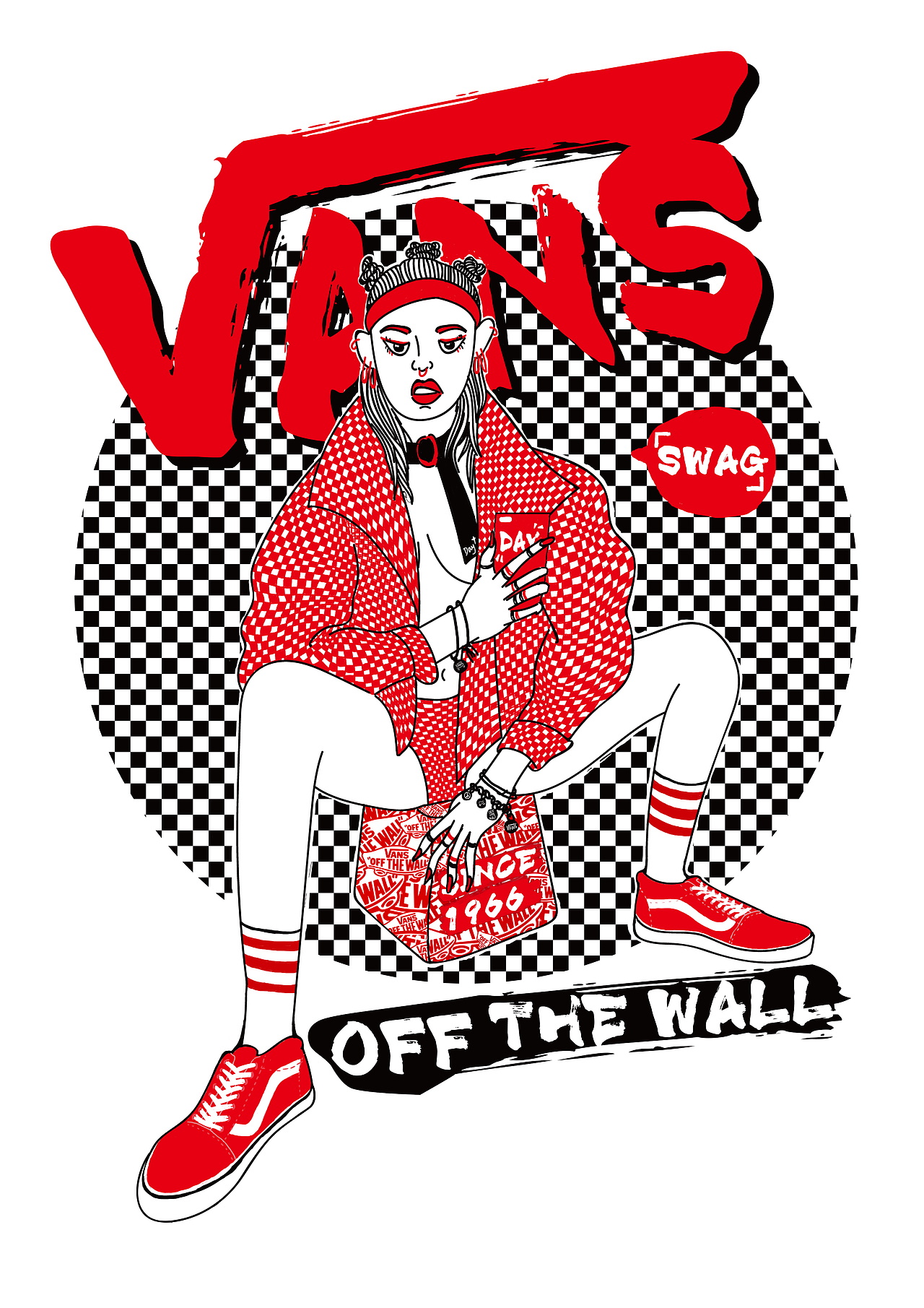 #VANS艺术家# Selfie自拍（图ZNDc4MjQxNjA=） - 商业插画 - 站酷设计师kyari原创素材 - 站酷ZCOOL