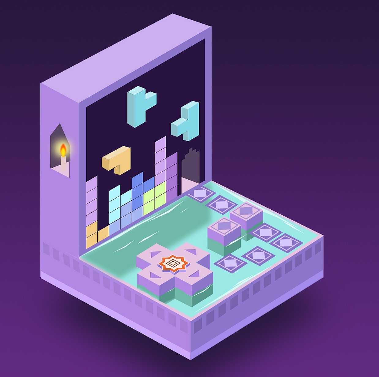 纪念碑谷风图标（图ZNDIxMzA3NjA=） - 主题/皮肤 - 站酷设计师不叫笑笑原创素材 - 站酷ZCOOL