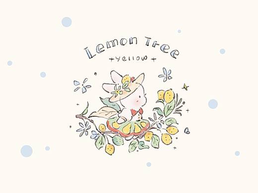 柠檬兔子文创贴纸