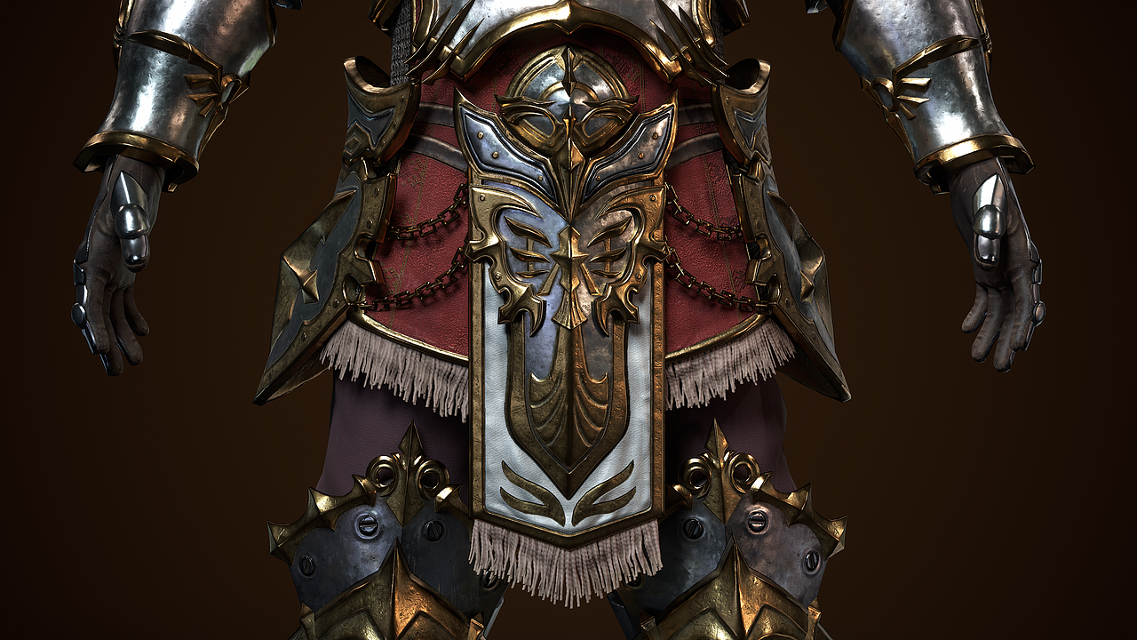 CG幻想风男性角色 盔甲战士 ABC线下游戏角色班