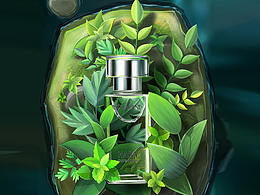 手繪-化妝品海報場景