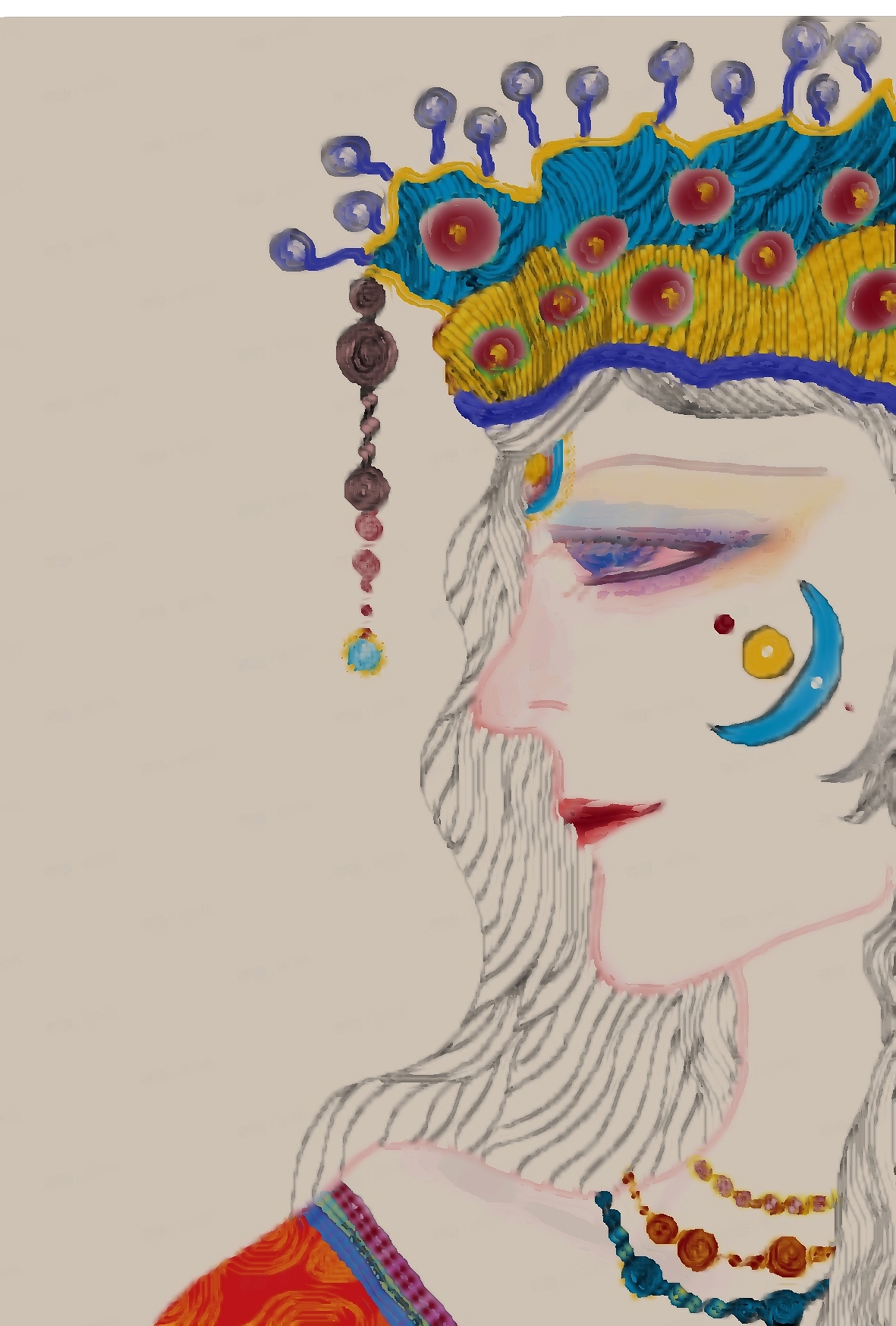 巴洛克（图ZMzE0NDg2NDk2） - 艺术插画 - 站酷设计师青御原创素材 - 站酷ZCOOL