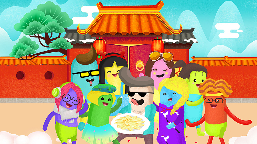 拉手网UED组拜年动画~(图ZNjk3MDA1NzI=) - Motion Graphic - 站酷设计师暖暖半亩田原创素材 - 站酷ZCOOL
