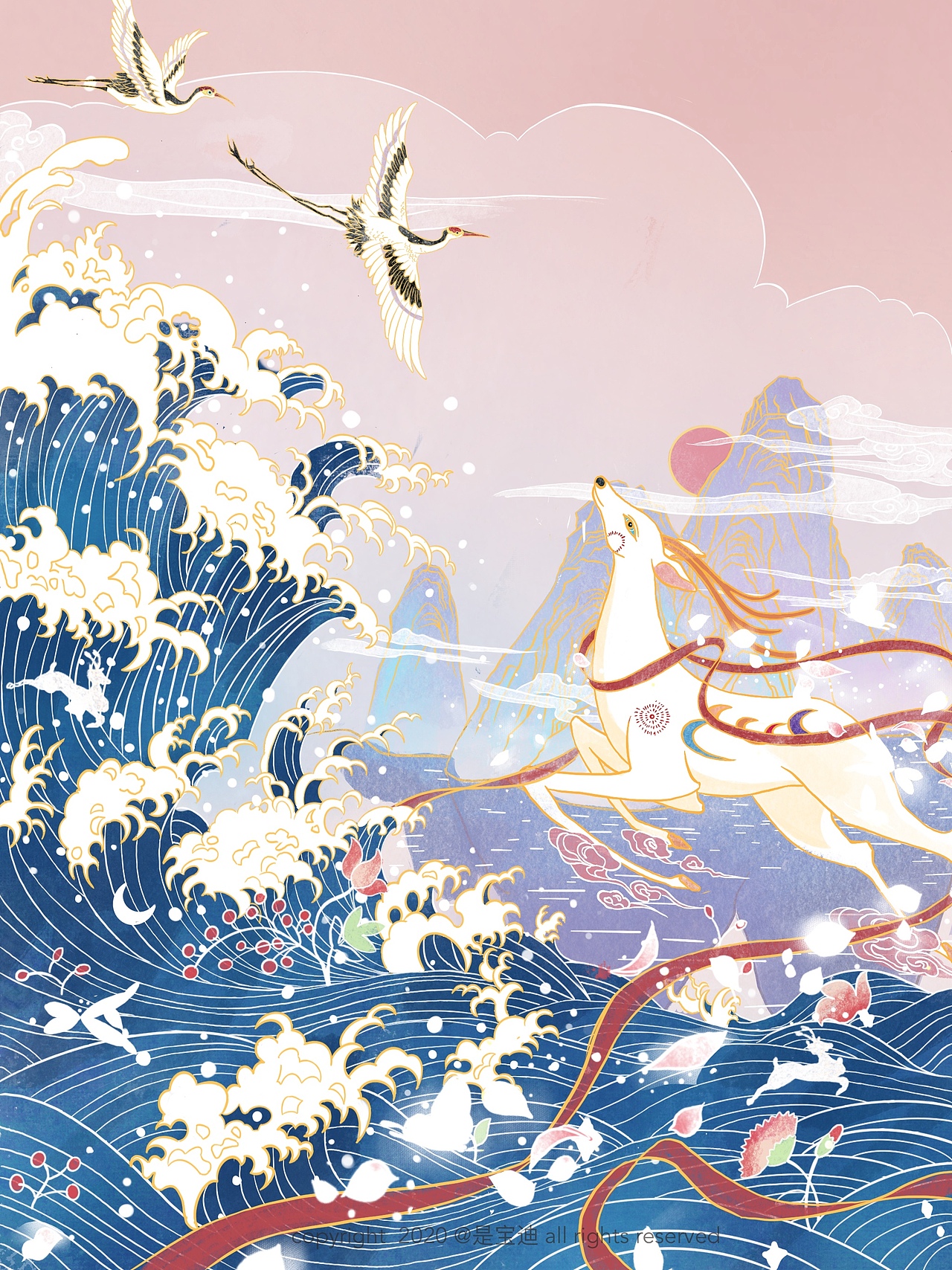 梦回大唐｜ 国潮插画（图ZMjQwMDUxOTQw） - 商业插画 - 站酷设计师是宝迪原创素材 - 站酷ZCOOL