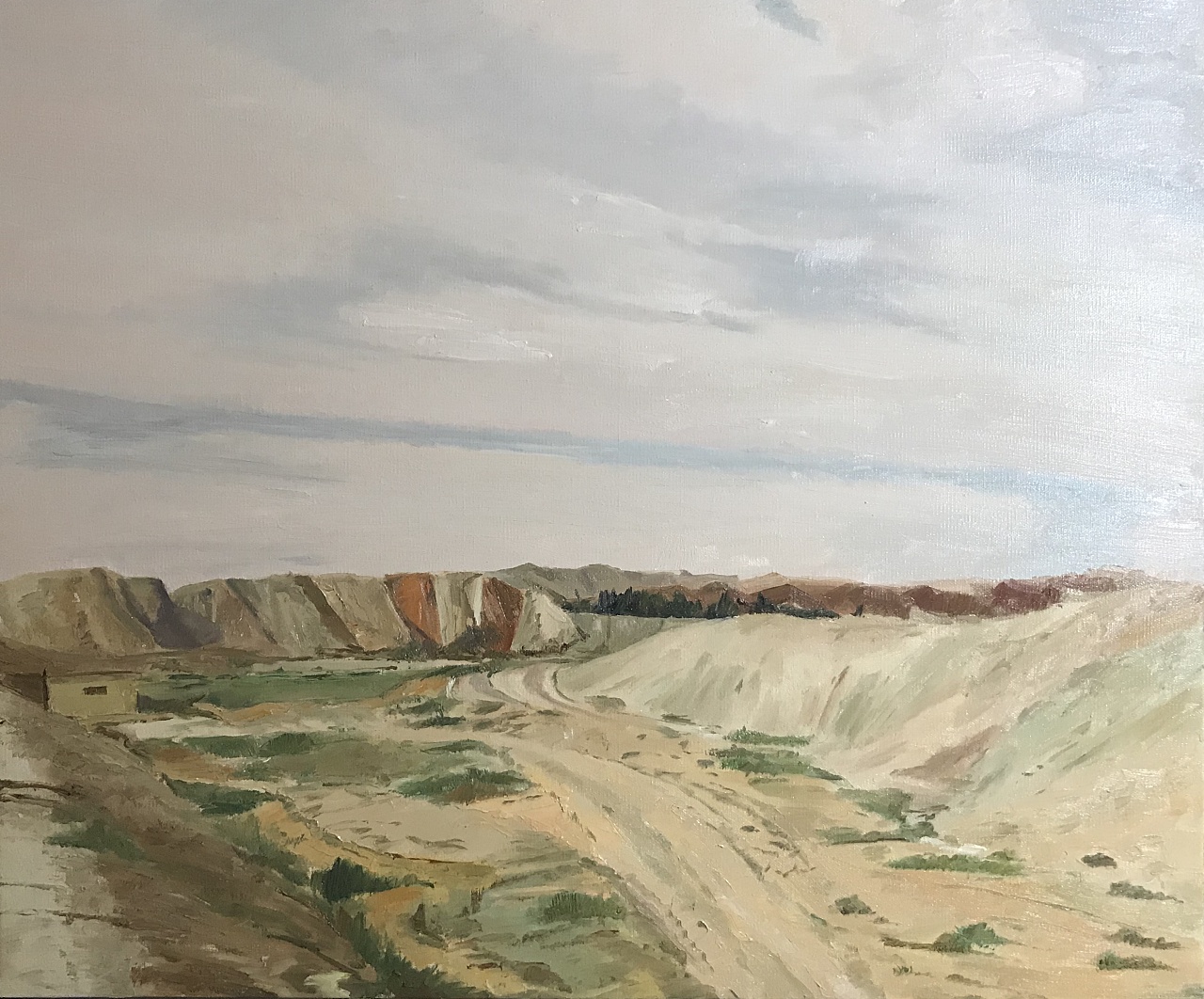 油画风景《西北》