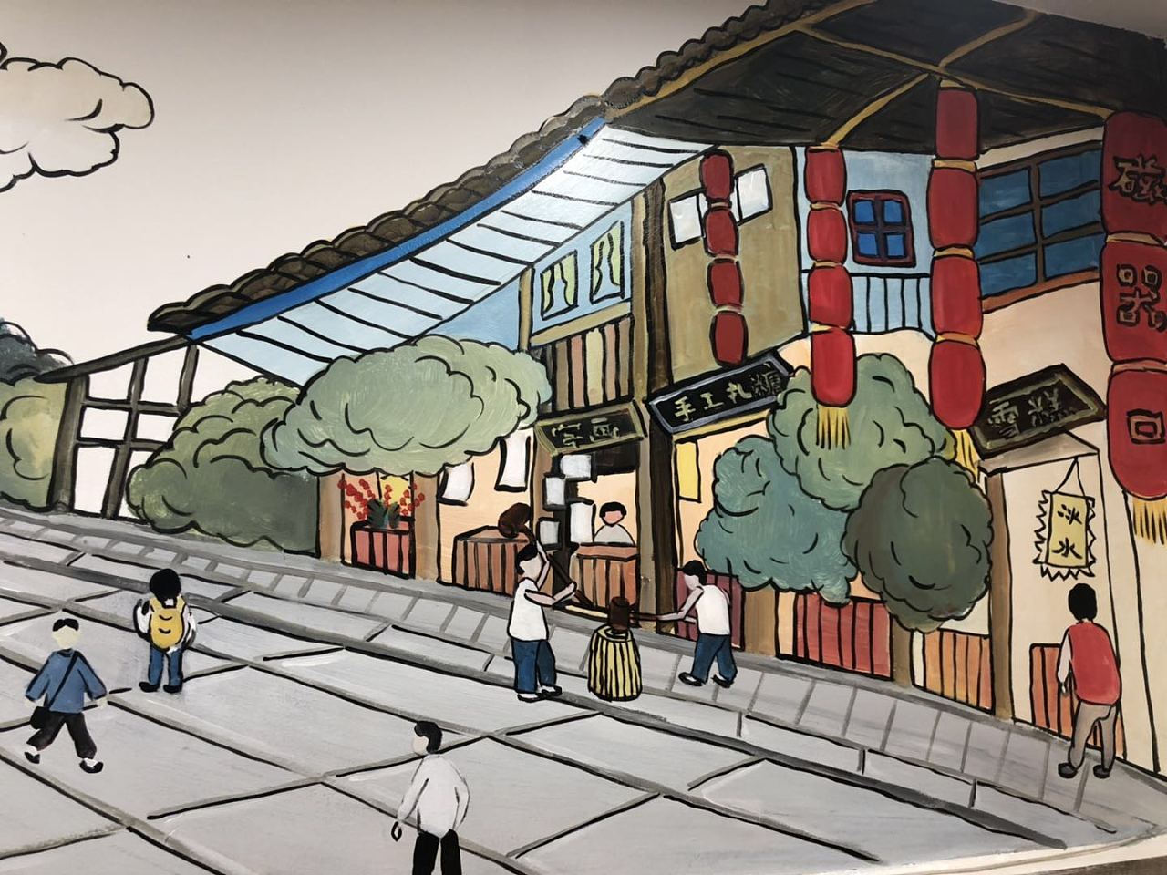 重庆渝筷小面墙体壁画彩绘