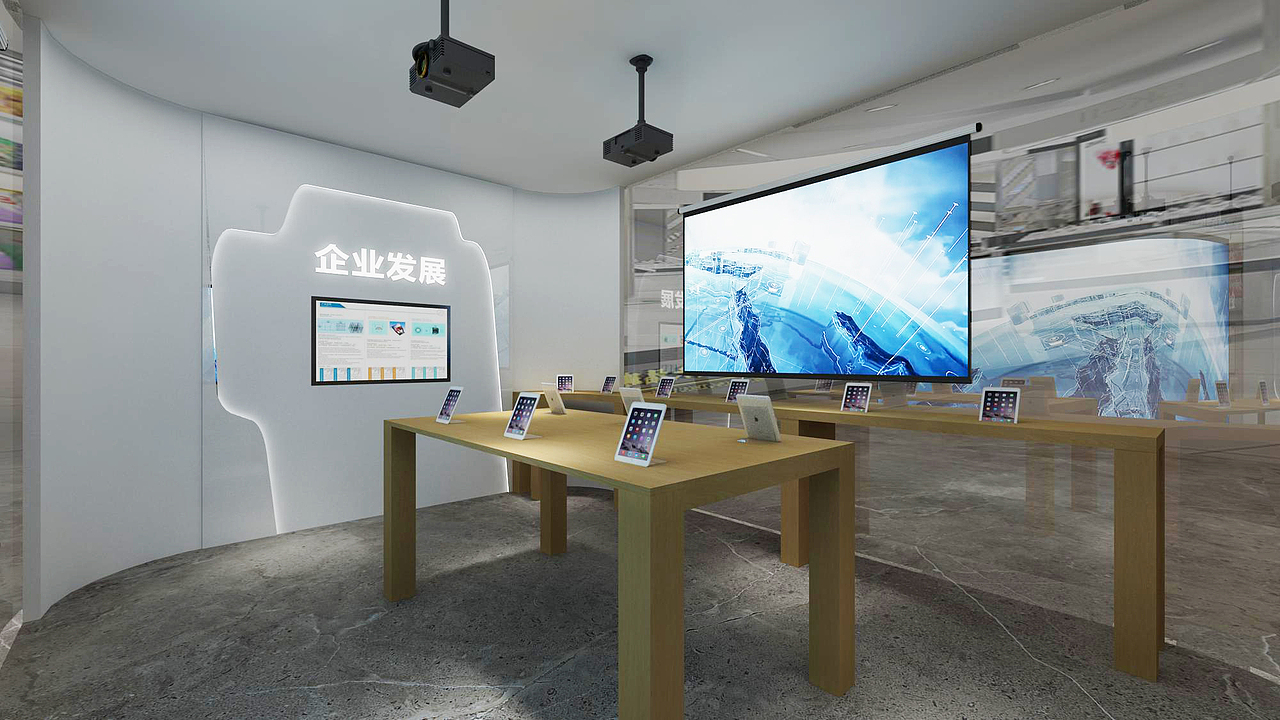 电子产品展厅效果图设计3d