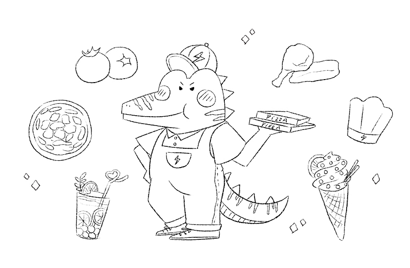 酷鼠与哇尼先生|水彩插画