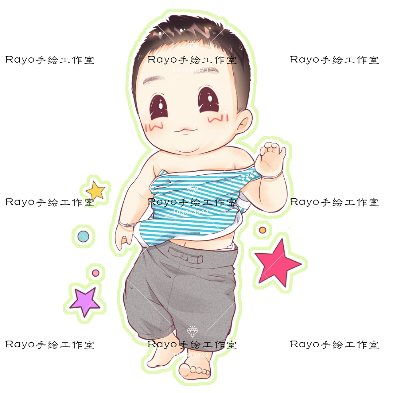 Q版卡通手绘头像（图ZMTEwMDk3MzMy） - 单幅漫画 - 站酷设计师Rayo_Lee原创素材 - 站酷ZCOOL