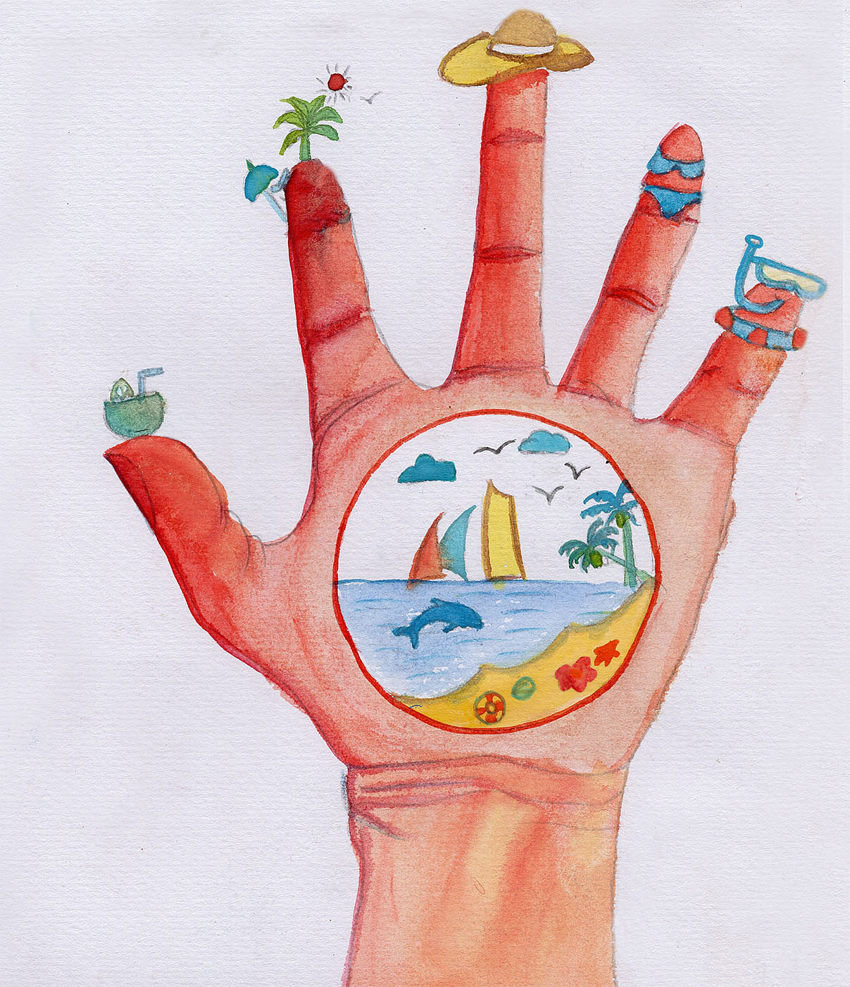 心理学图 情绪图 思维图 手部特写