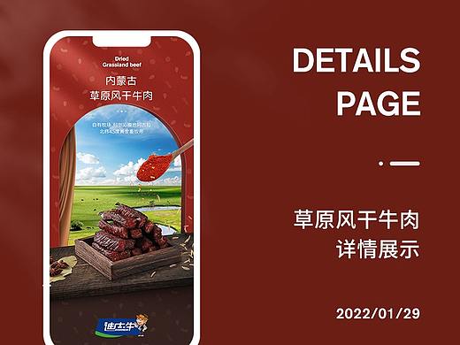 内蒙古草原风干牛肉 手撕牛肉干零食小吃 详情全案设计