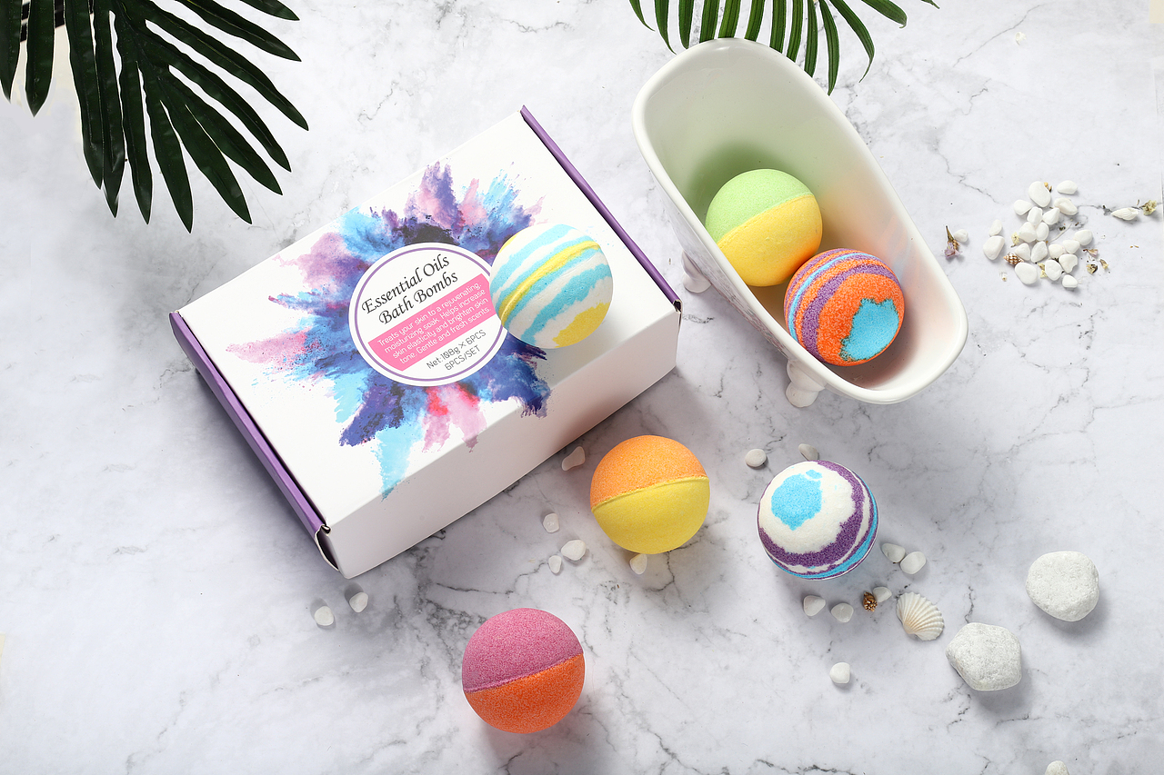 Mishiu品牌彩色浴盐球6球装产品外盒及球体标贴设计（图ZMjE0NzM5Mjc2） - 包装 - 站酷设计师月半小面饼原创素材 - 站酷ZCOOL