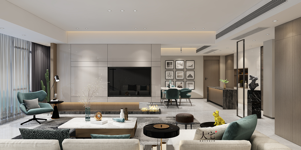 美迪大宅设计院丨长沙大平层-凯乐微谷-现代简约风（图ZMjgwMzk0OTUy） - 家装设计 - 站酷设计师美迪大宅设计院原创素材 - 站酷ZCOOL