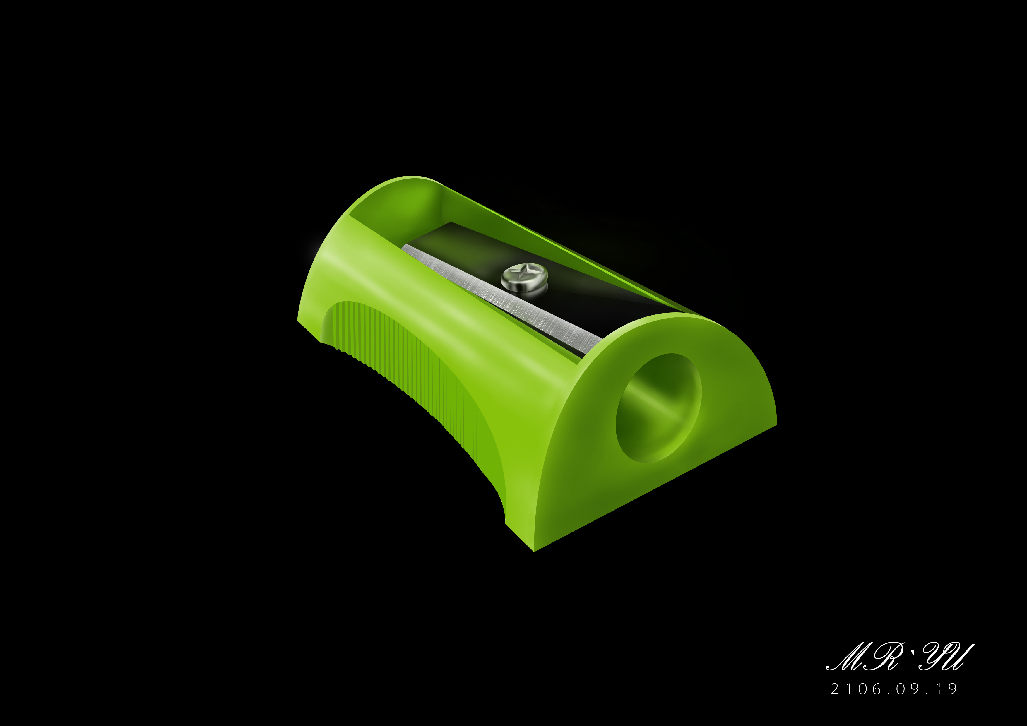 photoshop写实小练习——转笔刀