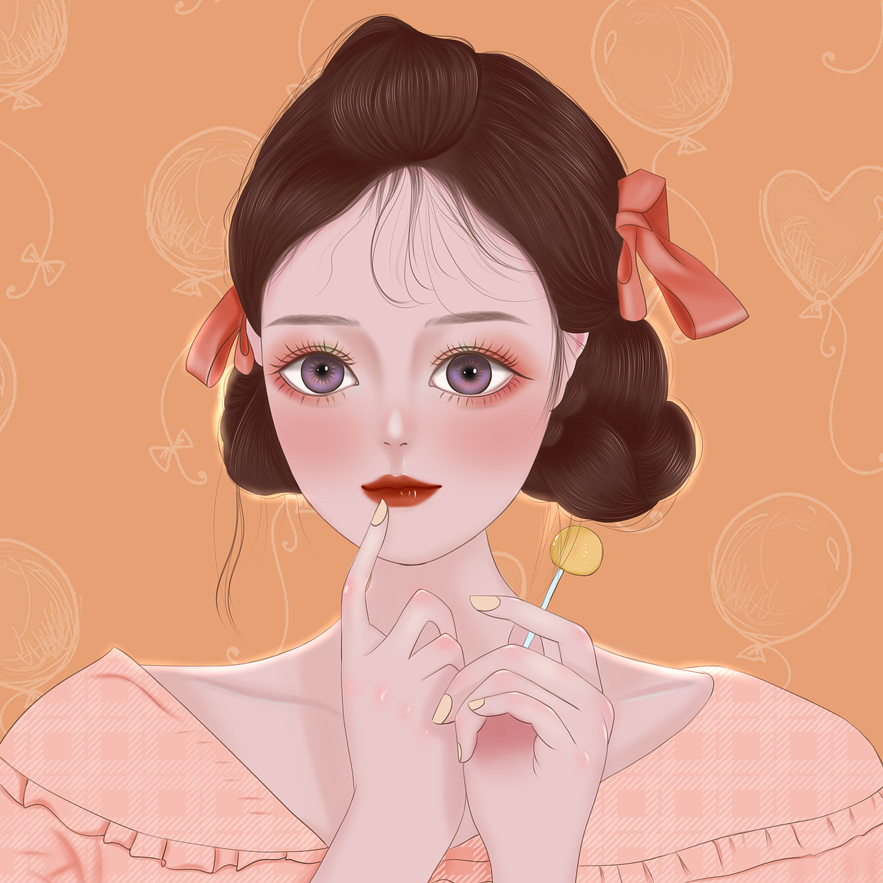 人像手绘插画（图ZMjQzMTA5OTAw） - 艺术插画 - 站酷设计师柔宝roy原创素材 - 站酷ZCOOL