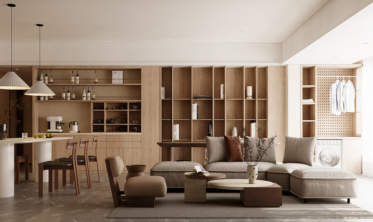 近期作品｜日式原木（图ZMzQ5NzQ0Nzc2） - 家装设计 - 站酷设计师南方视觉效果图原创素材 - 站酷ZCOOL