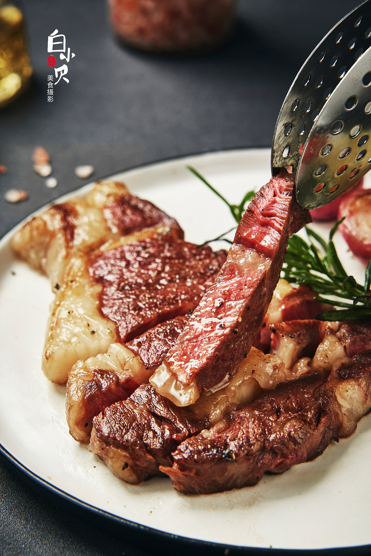美食摄影/牛肉牛排/菜品拍摄展示/白小贝商业摄影/